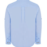 Camisa Algodón Orgánico Hombre Galiton Celeste Rockford