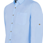 Camisa Algodón Orgánico Hombre Galiton Celeste Rockford