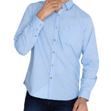 Camisa Algodón Orgánico Hombre Galiton Celeste Rockford