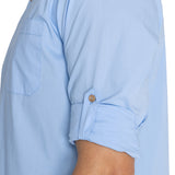 Camisa Algodón Orgánico Hombre Galiton Celeste Rockford