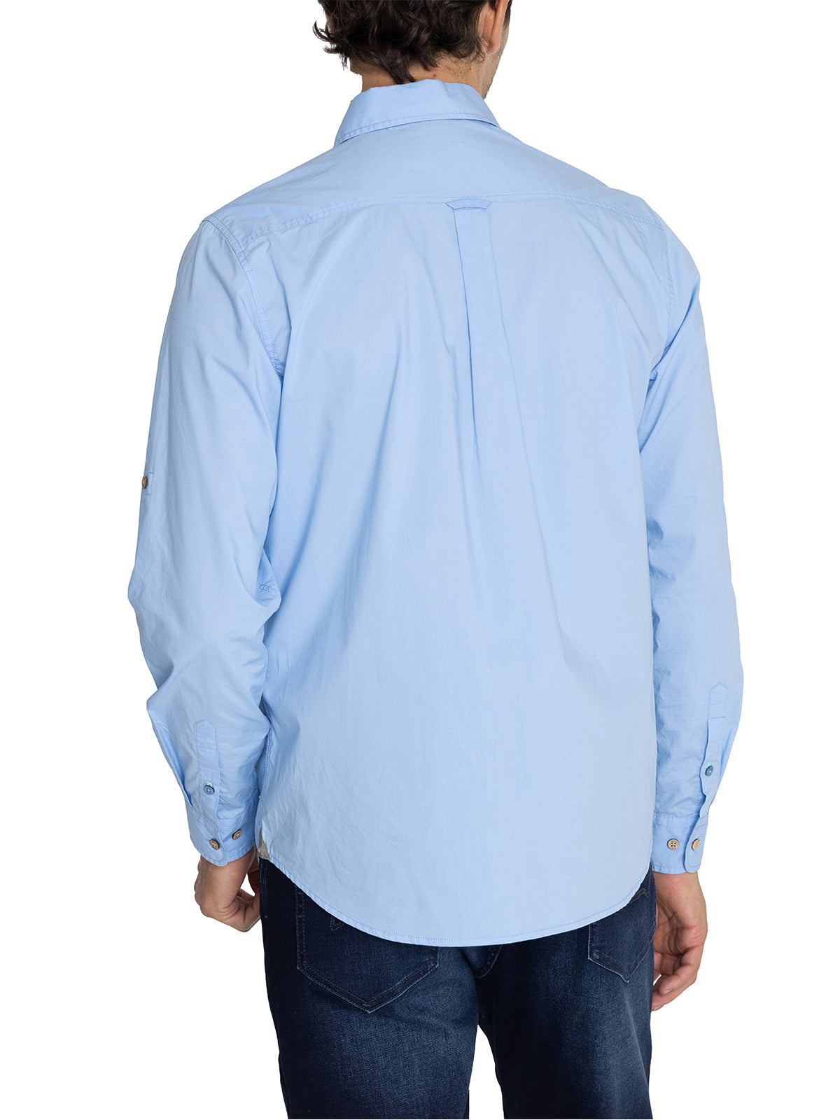 Camisa Algodón Orgánico Hombre Galiton Celeste Rockford