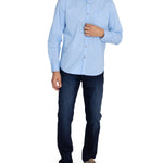 Camisa Algodón Orgánico Hombre Galiton Celeste Rockford