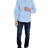Camisa Algodón Orgánico Hombre Galiton Celeste Rockford