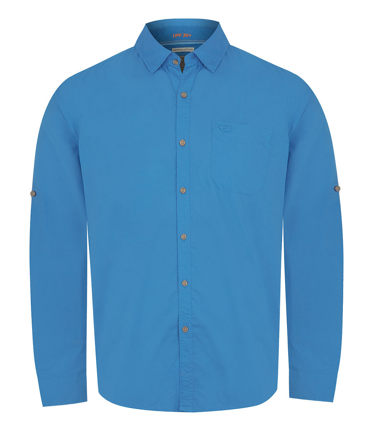 Camisa Algodón Orgánico Hombre Galiton Azulino Rockford