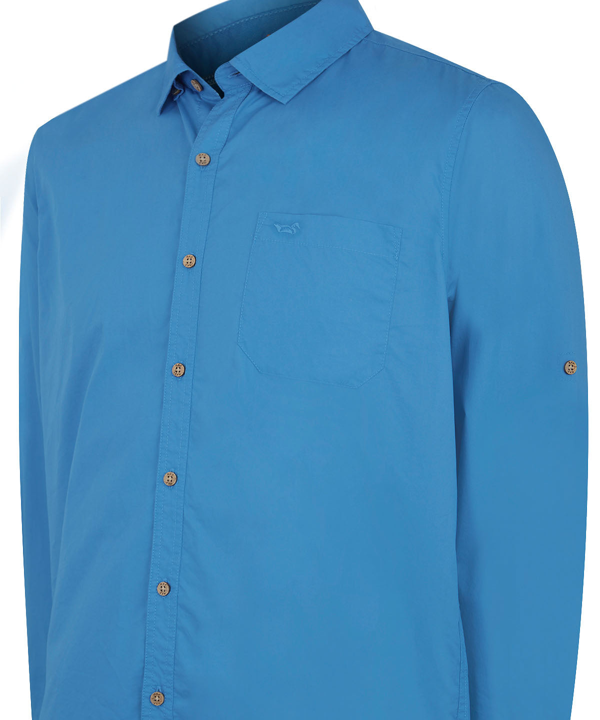 Camisa Algodón Orgánico Hombre Galiton Azulino Rockford