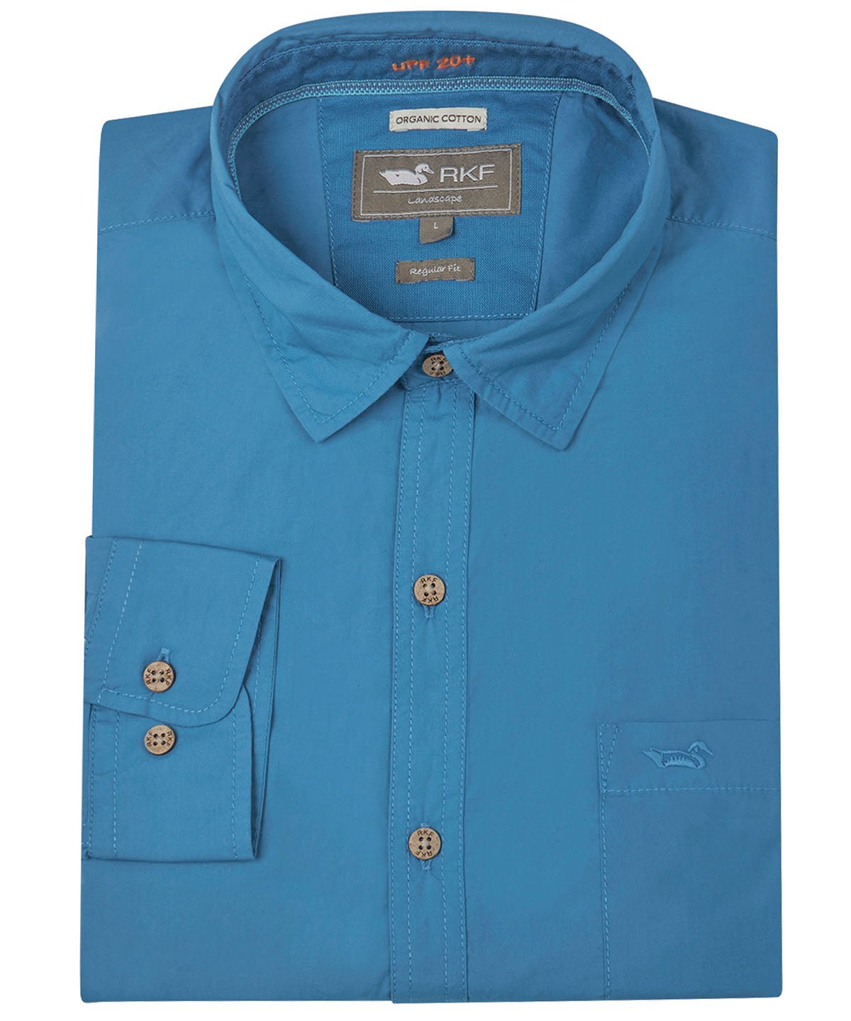 Camisa Algodón Orgánico Hombre Galiton Azulino Rockford