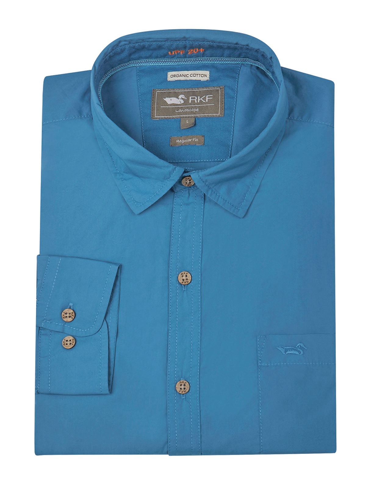 Camisa Algodón Orgánico Hombre Galiton Azulino Rockford
