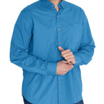 Camisa Algodón Orgánico Hombre Galiton Azulino Rockford