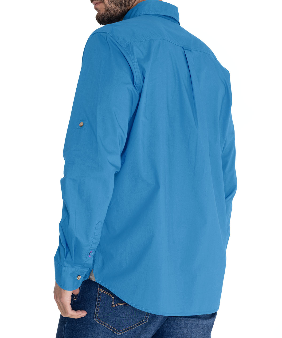 Camisa Algodón Orgánico Hombre Galiton Azulino Rockford