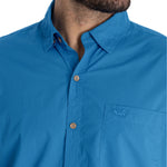 Camisa Algodón Orgánico Hombre Galiton Azulino Rockford