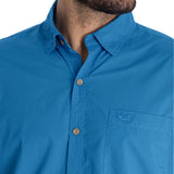 Camisa Algodón Orgánico Hombre Galiton Azulino Rockford