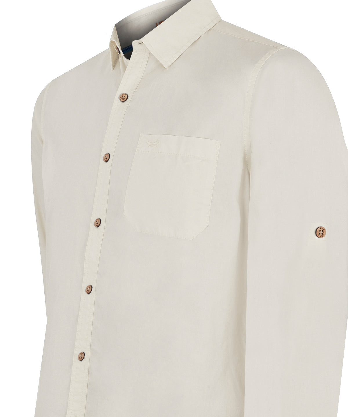Camisa Algodón Orgánico Hombre Galiton Beige Rockford