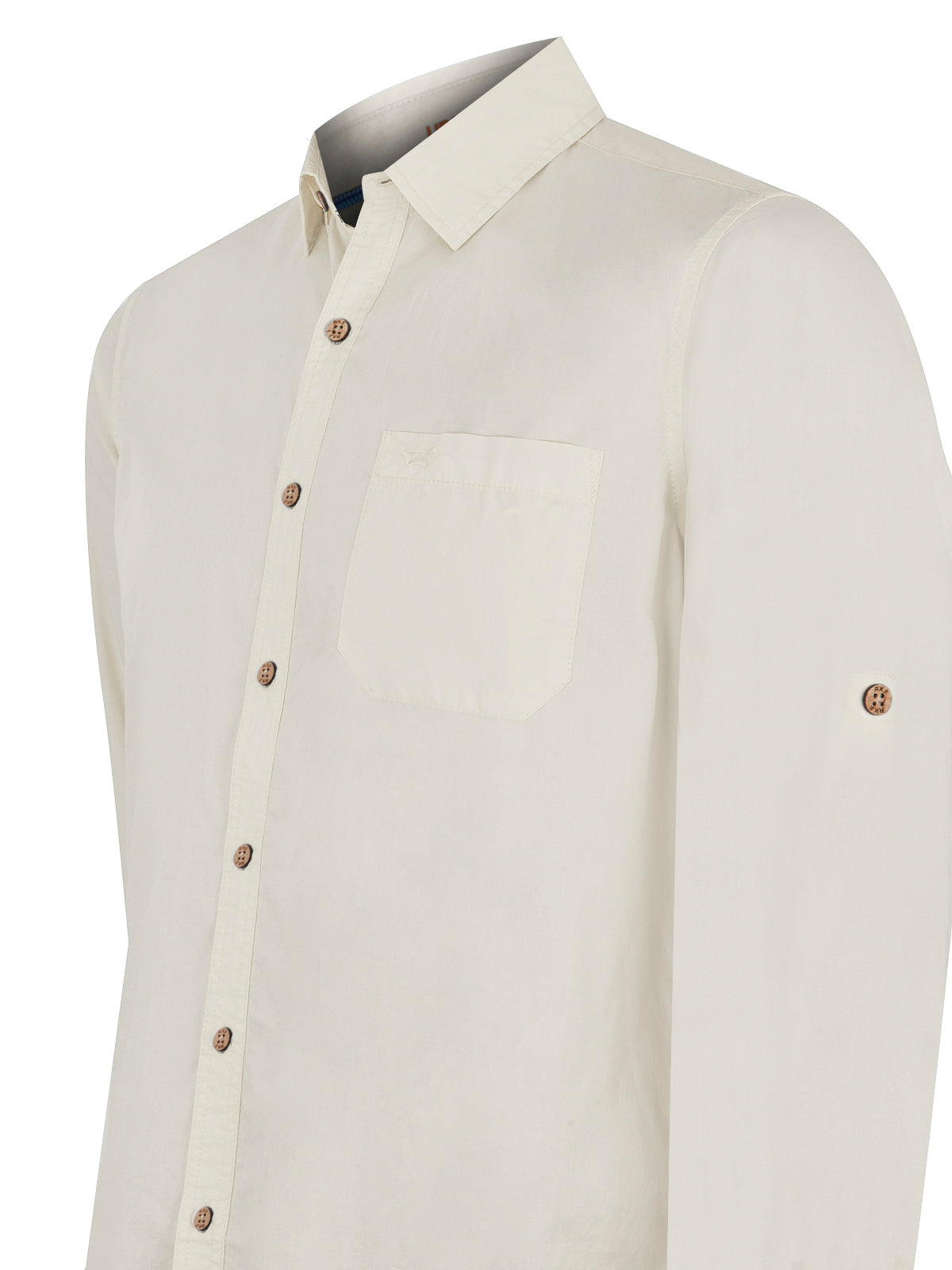 Camisa Algodón Orgánico Hombre Galiton Beige Rockford