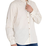 Camisa Algodón Orgánico Hombre Galiton Beige Rockford