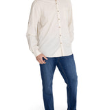 Camisa Algodón Orgánico Hombre Galiton Beige Rockford