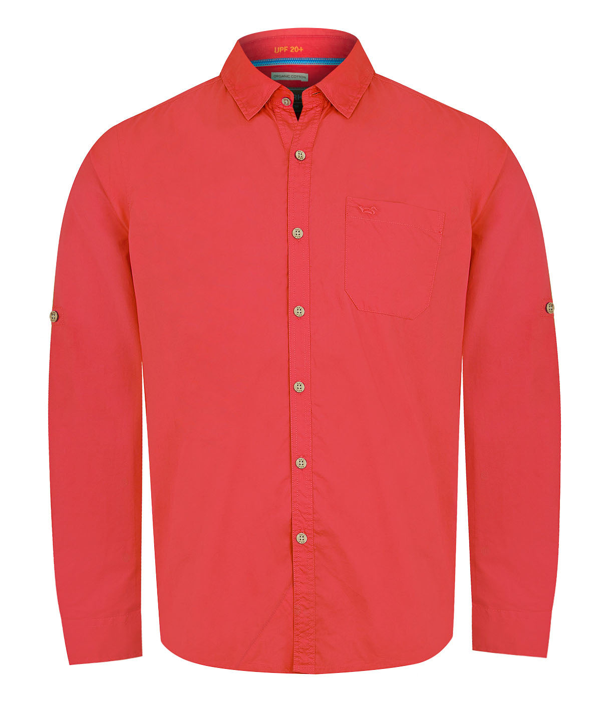 Camisa Algodón Orgánico Hombre Galiton Rojo Rockford
