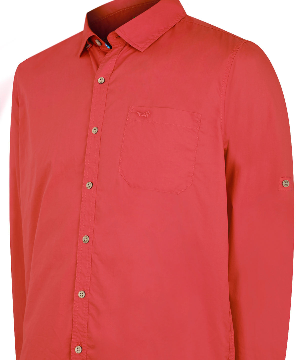 Camisa Algodón Orgánico Hombre Galiton Rojo Rockford