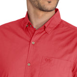 Camisa Algodón Orgánico Hombre Galiton Rojo Rockford