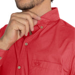 Camisa Algodón Orgánico Hombre Galiton Rojo Rockford