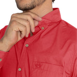 Camisa Algodón Orgánico Hombre Galiton Rojo Rockford