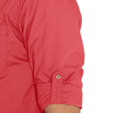 Camisa Algodón Orgánico Hombre Galiton Rojo Rockford