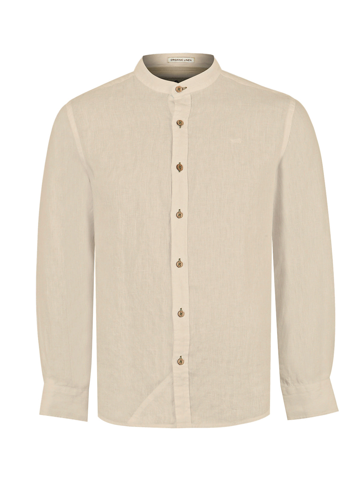 Camisa Lino Orgánico Hombre Linenmao Beige Rockford