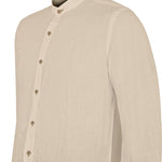 Camisa Lino Orgánico Hombre Linenmao Beige Rockford