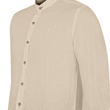 Camisa Lino Orgánico Hombre Linenmao Beige Rockford