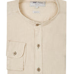 Camisa Lino Orgánico Hombre Linenmao Beige Rockford