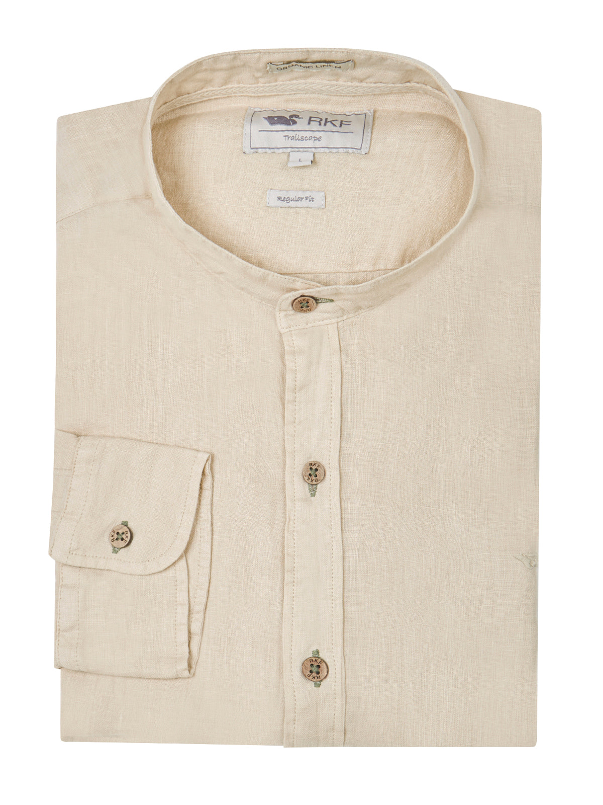 Camisa Lino Orgánico Hombre Linenmao Beige Rockford