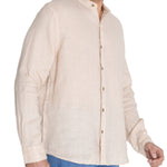 Camisa Lino Orgánico Hombre Linenmao Beige Rockford