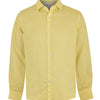 Camisa Lino Orgánico Hombre Linensol Amarillo Rockford