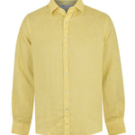 Camisa Lino Orgánico Hombre Linensol Amarillo Rockford