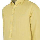Camisa Lino Orgánico Hombre Linensol Amarillo Rockford