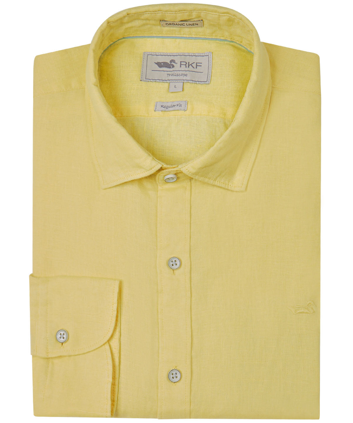 Camisa Lino Orgánico Hombre Linensol Amarillo Rockford