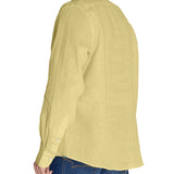 Camisa Lino Orgánico Hombre Linensol Amarillo Rockford