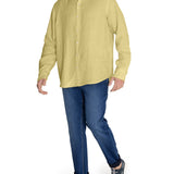 Camisa Lino Orgánico Hombre Linensol Amarillo Rockford