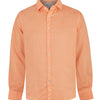 Camisa Lino Orgánico Hombre Linensol Naranjo Rockford