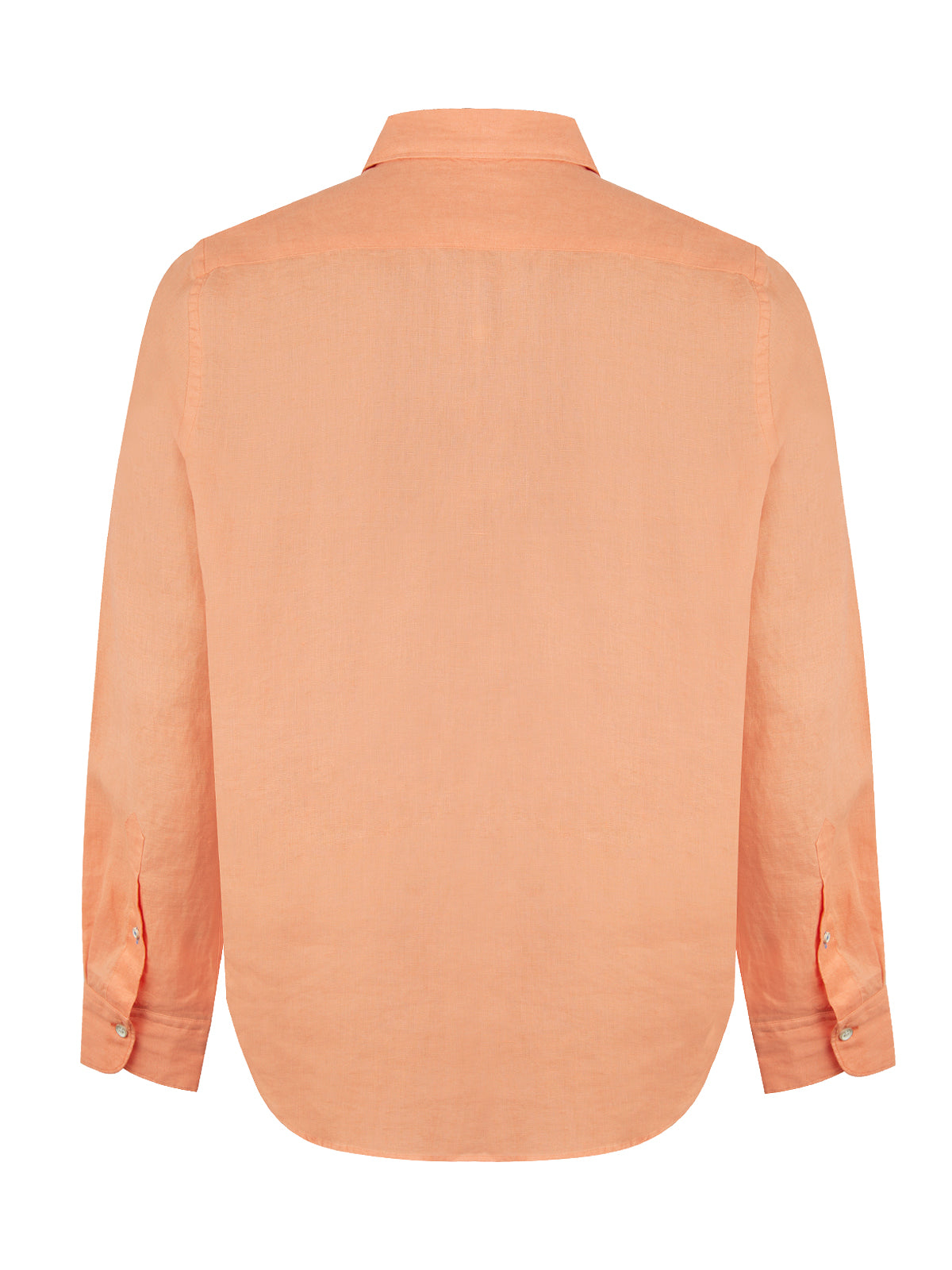 Camisa Lino Orgánico Hombre Linensol Naranjo Rockford