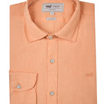 Camisa Lino Orgánico Hombre Linensol Naranjo Rockford