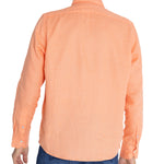 Camisa Lino Orgánico Hombre Linensol Naranjo Rockford