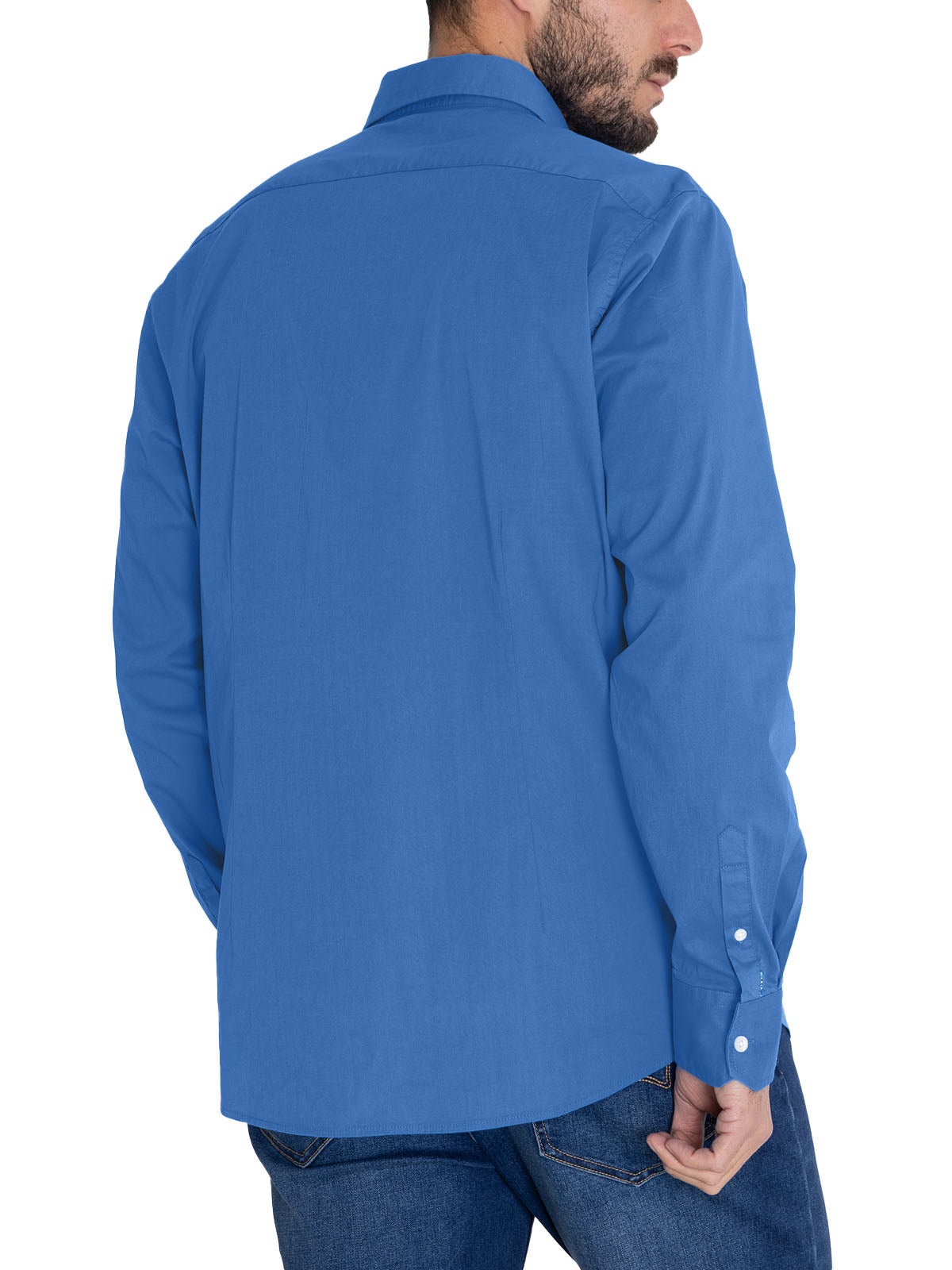 Camisa Algodón Orgánico Hombre Soft Azulino Rockford