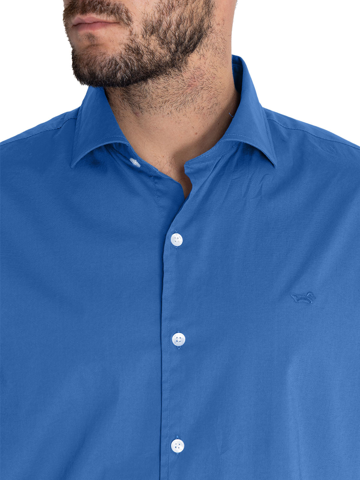 Camisa Algodón Orgánico Hombre Soft Azulino Rockford