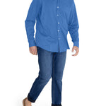 Camisa Algodón Orgánico Hombre Soft Azulino Rockford