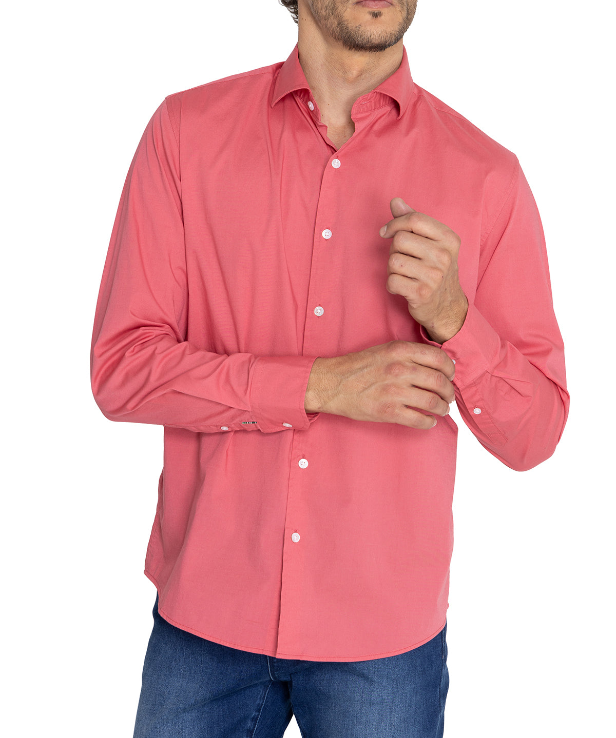 Camisa Algodón Orgánico Hombre Soft Rosado Rockford