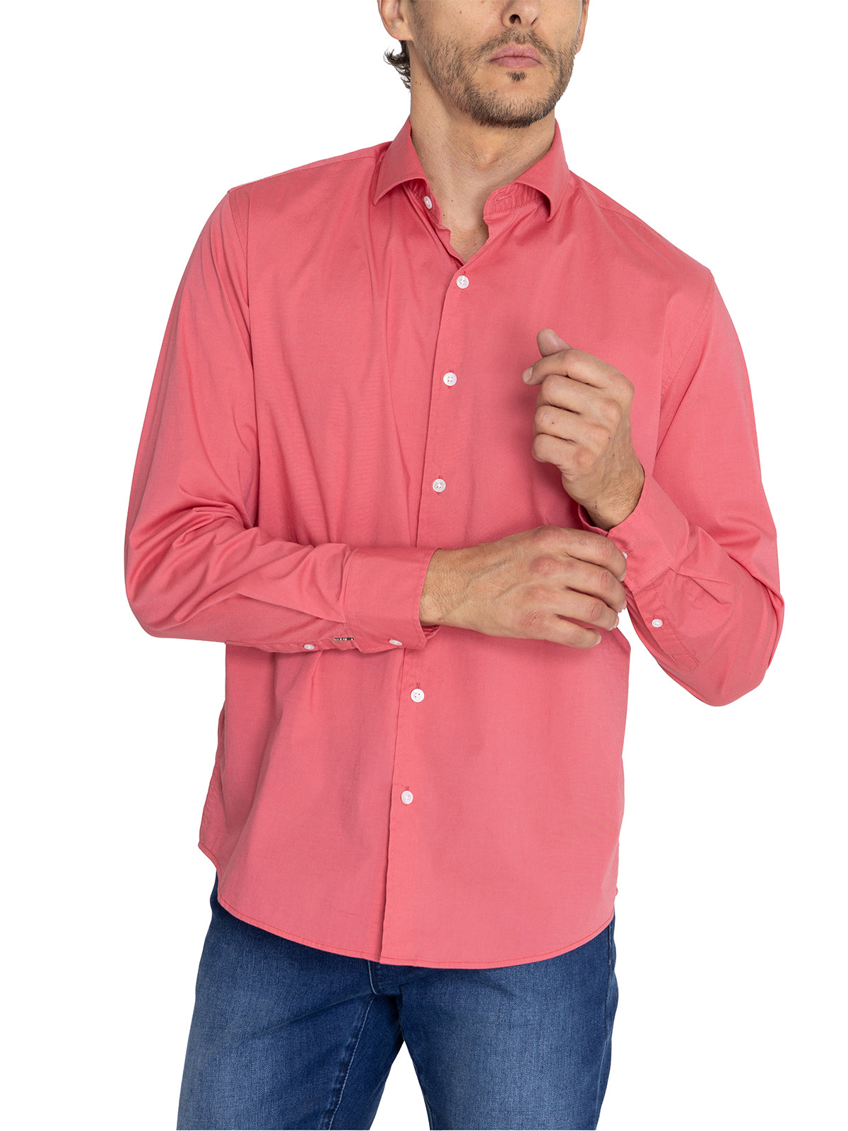 Camisa Algodón Orgánico Hombre Soft Rosado Rockford