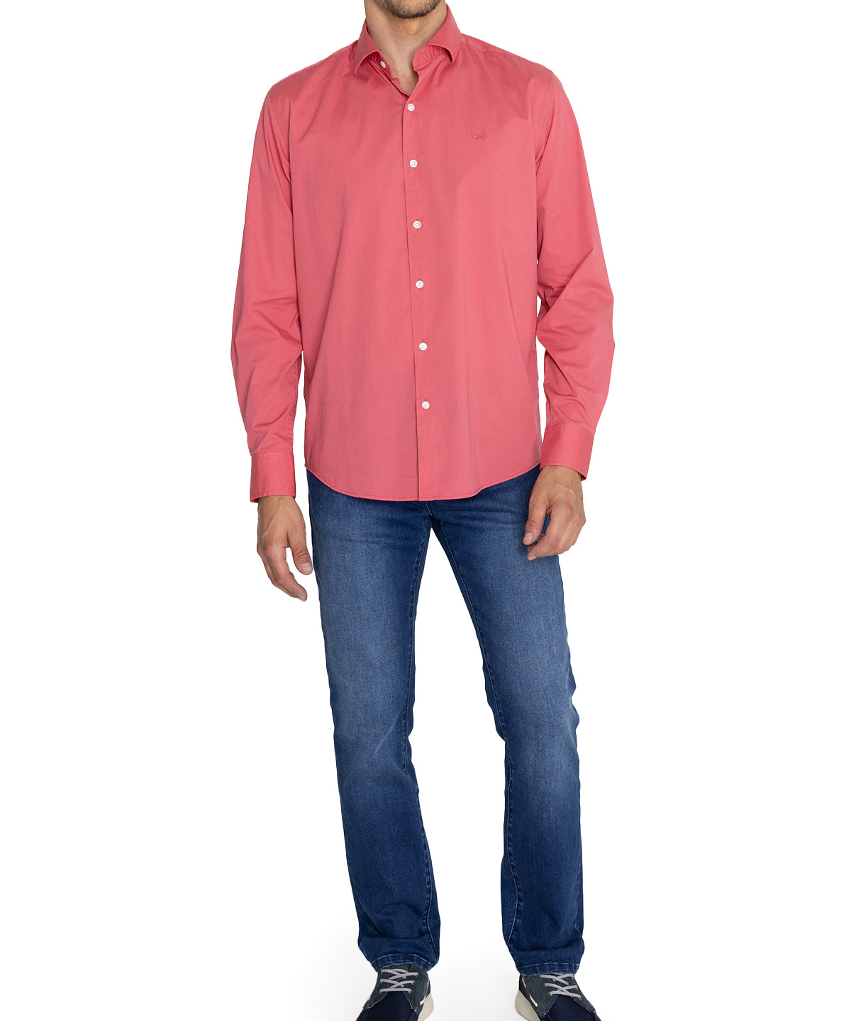 Camisa Algodón Orgánico Hombre Soft Rosado Rockford