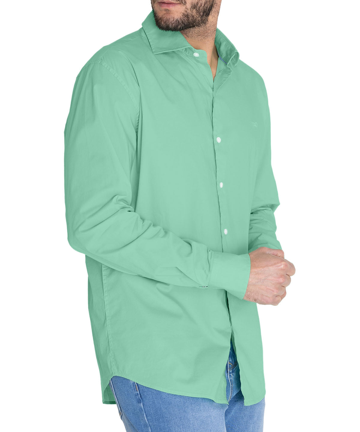Camisa Algodón Orgánico Hombre Soft Verde Rockford