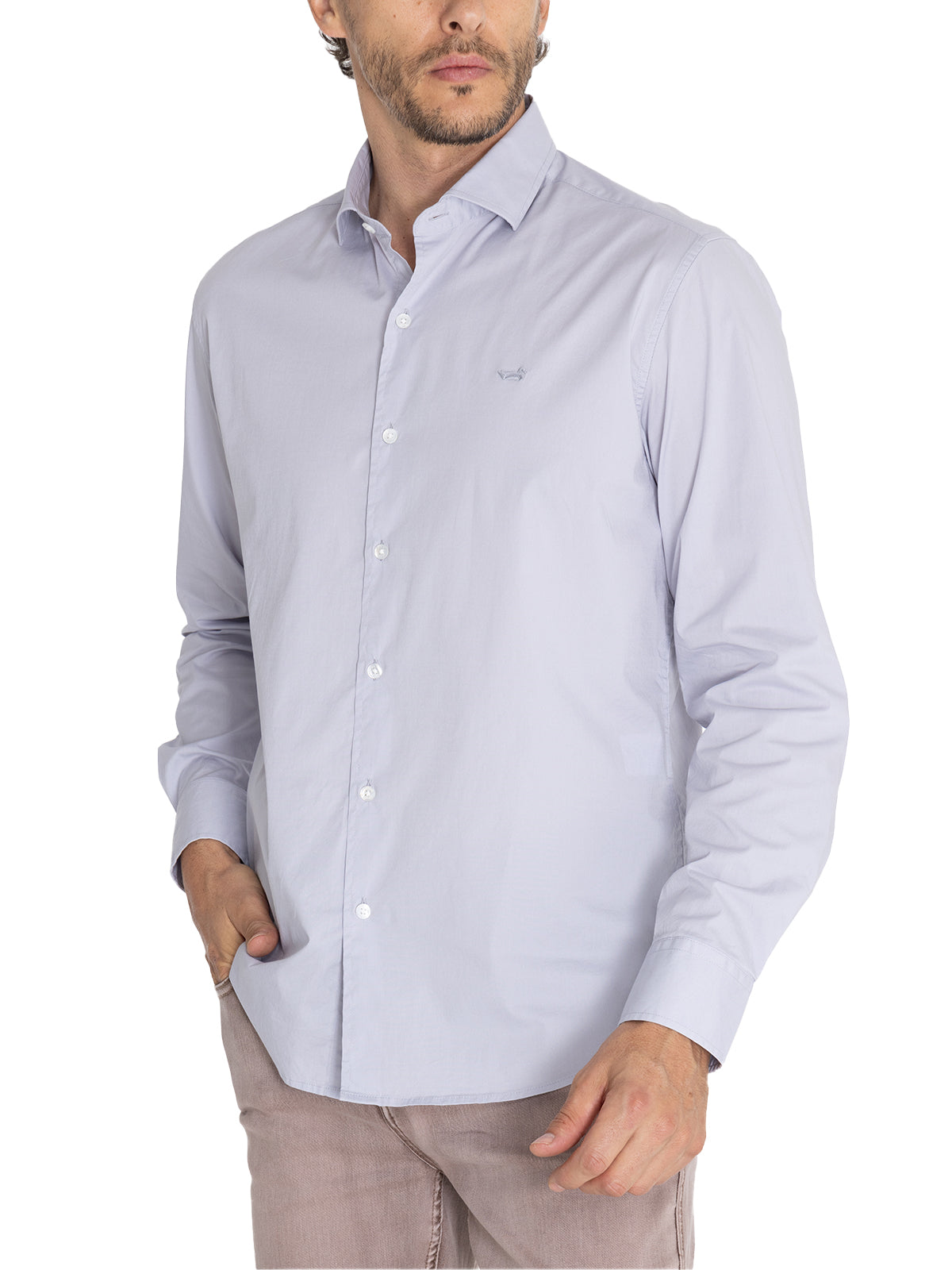 Camisa Algodón Orgánico Hombre Soft Gris Rockford