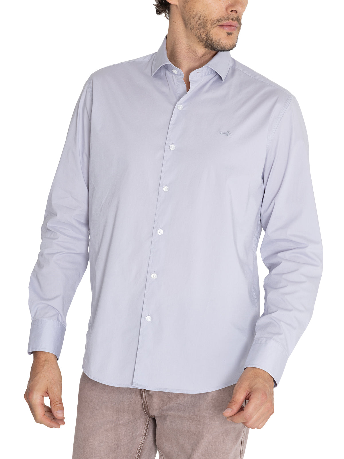 Camisa Algodón Orgánico Hombre Soft Gris Rockford
